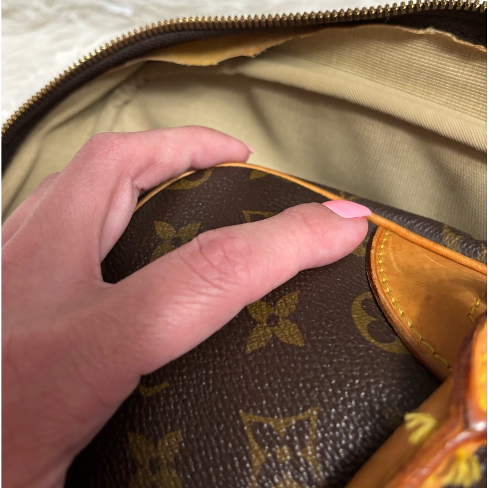 VINTAGE Louis Vuitton Satchel Bag Deauville Brown Monogram - Picture 16 of 16